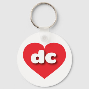 I love DC - dc red heart Keychain