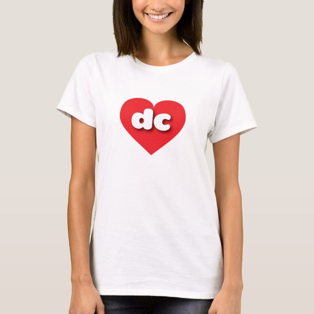 I love DC - dc red heart T-Shirt (Front)