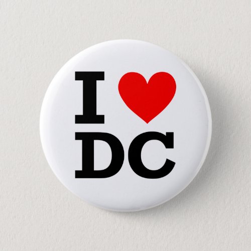 I Love DC Design Pinback Button
