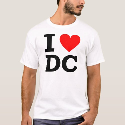 I Love DC Design T_Shirt