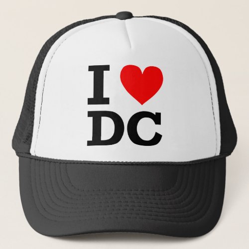 I Love DC Design Trucker Hat