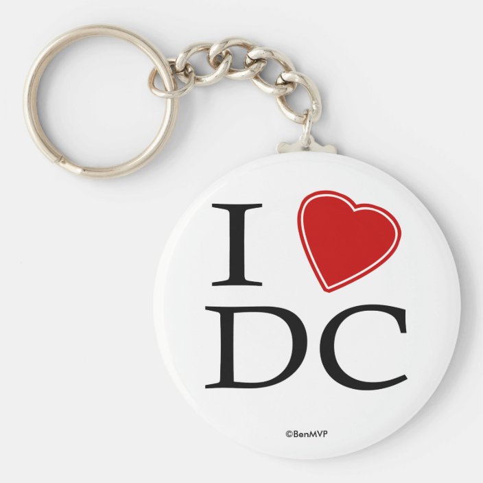 I Love DC Key Chain