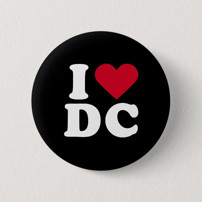 I LOVE DC PINBACK BUTTON (Front)