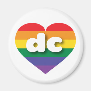 I Love DC Rainbow Heart Magnet