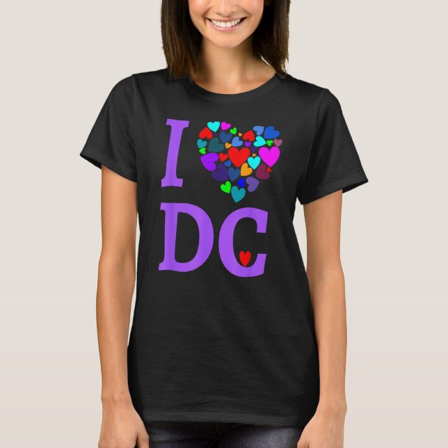I Love DC T Shirt Heart Design Washington D.C. Shi (Front)