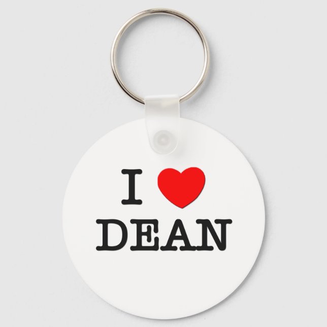 I Love Dean Keychain (Front)