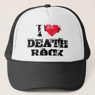 I love death rock trucker hat