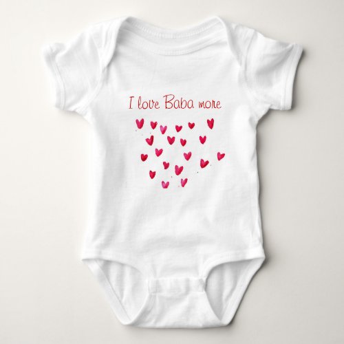 I love Dedo _ I love Baba more Baby Bodysuit