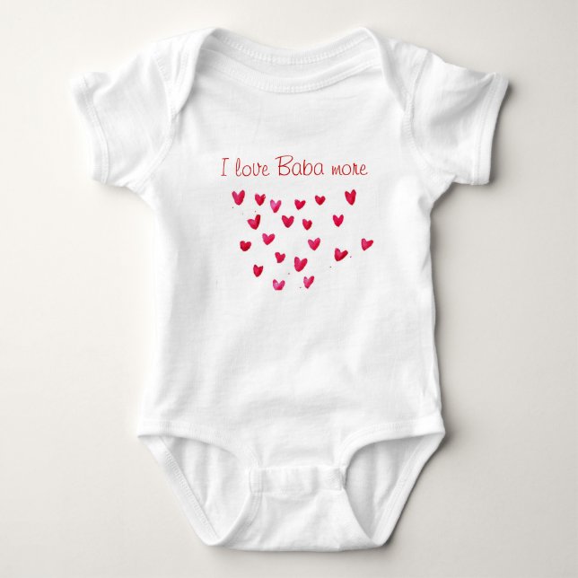 I love Dedo - I love Baba more Baby Bodysuit (Front)