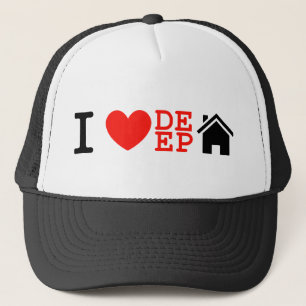 i love deep house music dj baseball cap