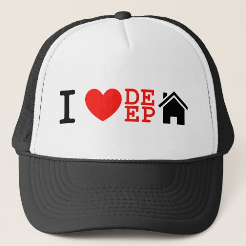 i love deep house music dj baseball cap