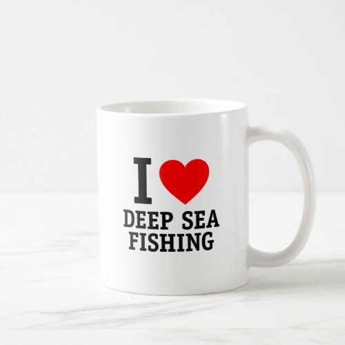 I Love Deep Sea Fishing Coffee Mug