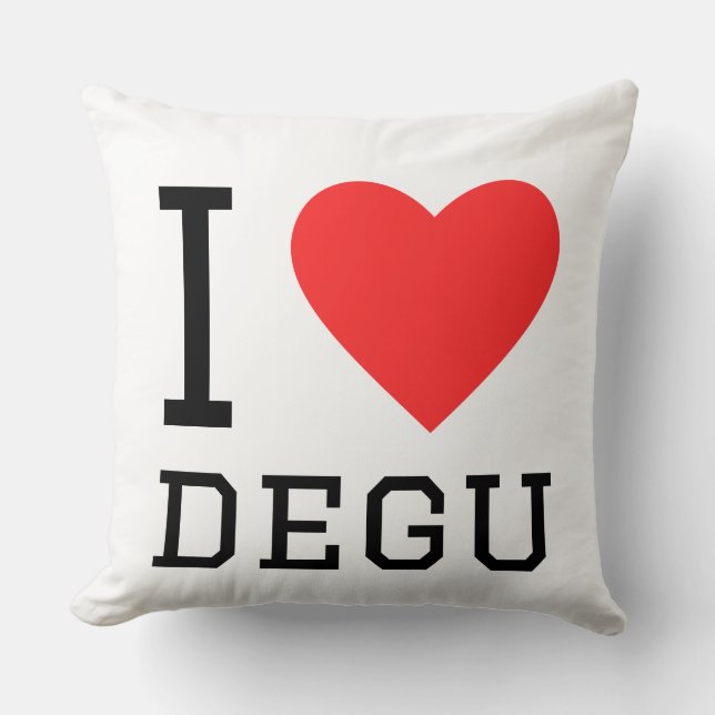 I love degu throw pillow (Front)