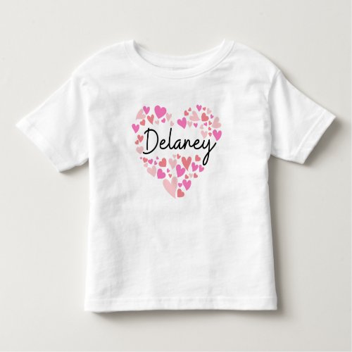 I love Delaney _ hearts for Delaney Toddler T_shirt