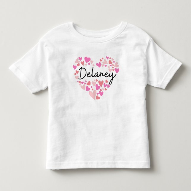 I love Delaney - hearts for Delaney Toddler T-shirt (Front)