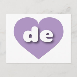 I love Delaware - de lavender heart Postcard