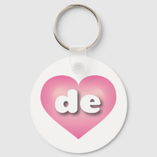 I love Delaware - de pink fade heart Keychain