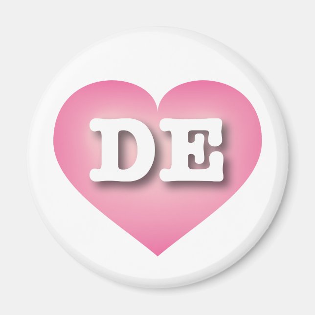 I love Delaware - DE pink fade heart Magnet (Front)