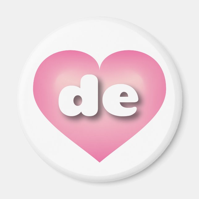 I love Delaware - de pink fade heart Magnet (Front)