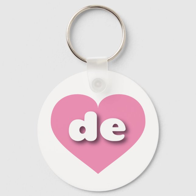 I love Delaware - de pink heart Keychain (Front)