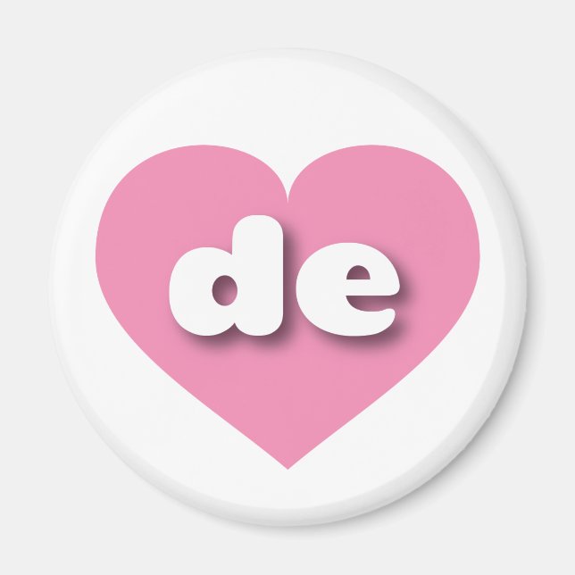 I love Delaware - de pink heart Magnet (Front)