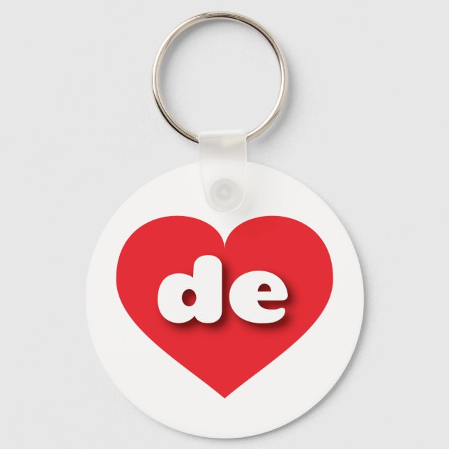 I love Delaware - de red heart Keychain (Front)