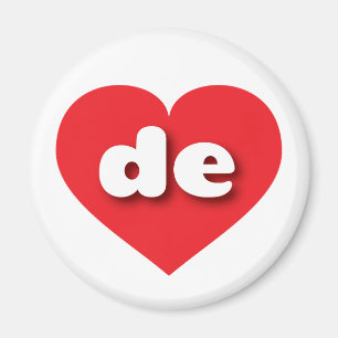 I love Delaware - de red heart Magnet