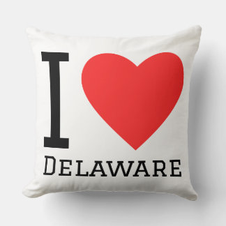 I love Delaware  Throw Pillow