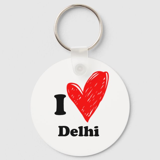 I Love Delhi Keychain (Front)