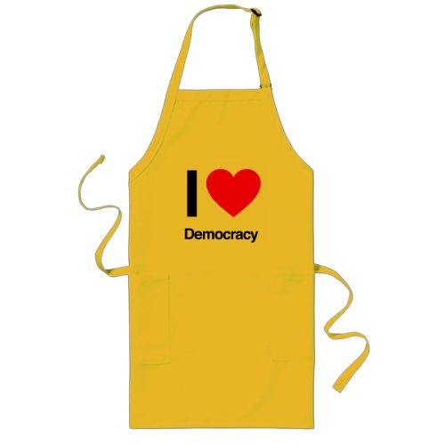 I Love Democracy Long Apron