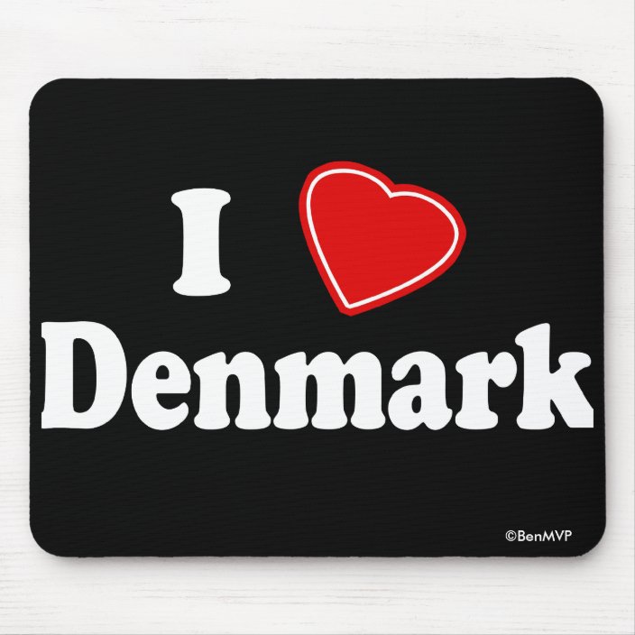 I Love Denmark Mousepad