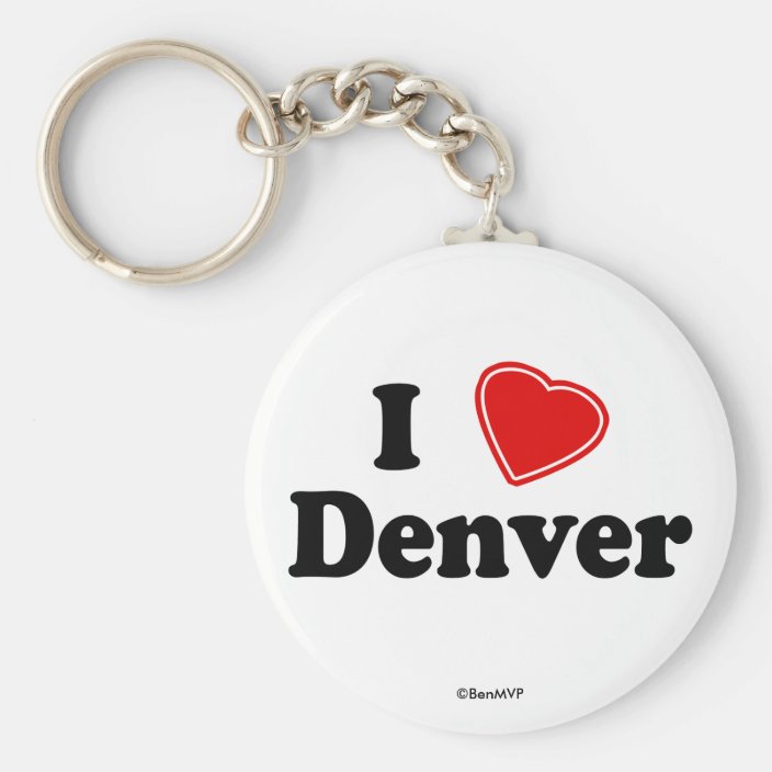 I Love Denver Key Chain