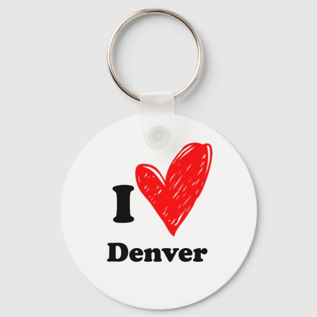 I love Denver Keychain (Front)