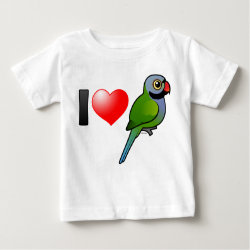 I Love Derbyan Parakeets Baby Fine Jersey T-Shirt