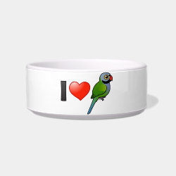 I Love Derbyan Parakeets Cat Food Bowl