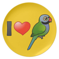 I Love Derbyan Parakeets Plate