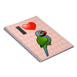 I Love Derbyan Parakeets Photo Notebook (6.5