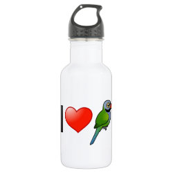 I Love Derbyan Parakeets Water Bottle (24 oz)