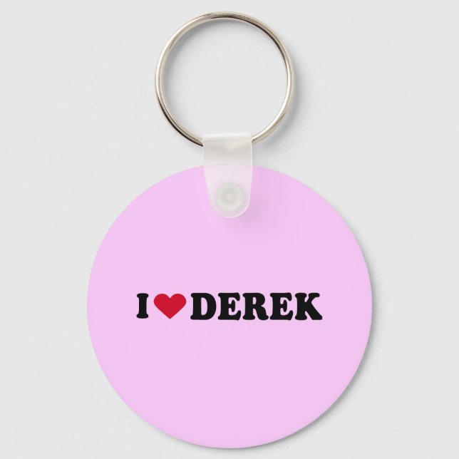 I LOVE DEREK KEYCHAIN (Front)