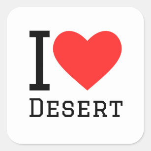 I love desert square sticker