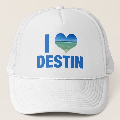 I Love Destin Florida Beach Trucker Hat