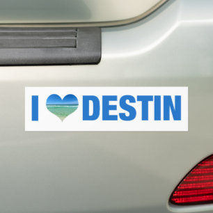 I Love Destin Florida Bumper Sticker