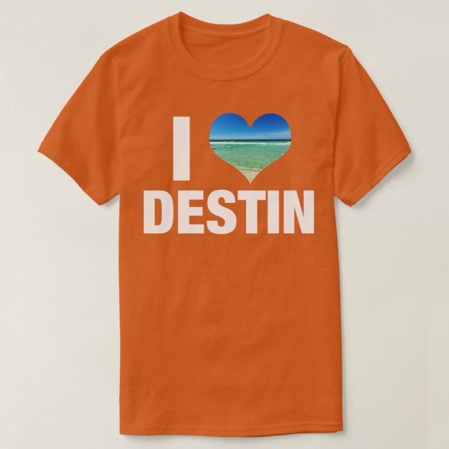 I Love Destin Florida T-Shirt (Design Front)