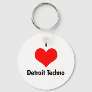 I love detroit techno keychain