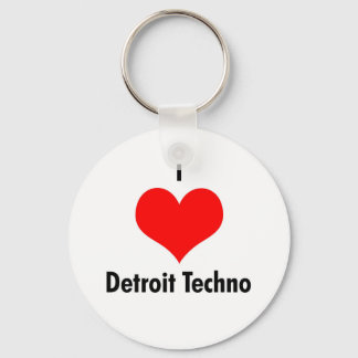 I love detroit techno keychain