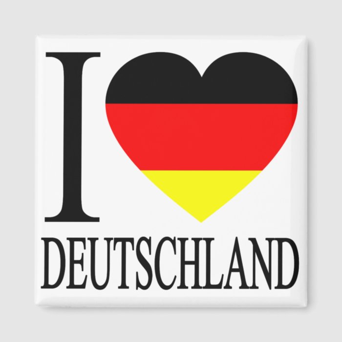 I Love Deutschland Germany German Flag Heart Magnet