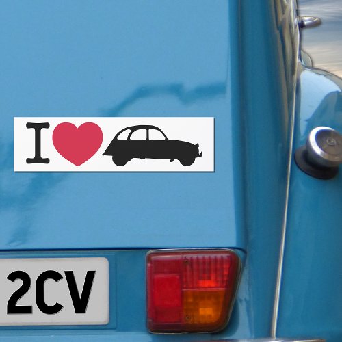 I love Deux Chevaux Old Timer Car Car Magnet