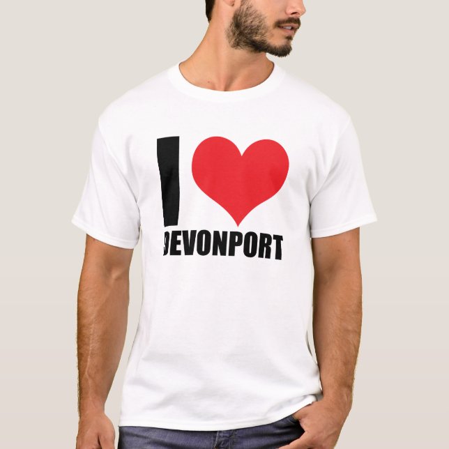 I love Devonport T-Shirt (Front)