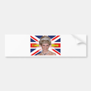 'I Love Diana' HRH Princess Diana Bumper Sticker