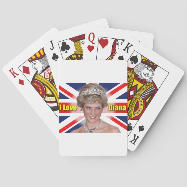 'I Love Diana' HRH Princess Diana Poker Cards (Back)